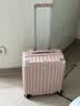 喜朗顿行李箱20寸登机箱商务拉杆箱高品质箱包男女旅行箱小号飞机密码箱 升级顶配USB拉链/樱花粉 18英寸 正方形【可登机】 实拍图
