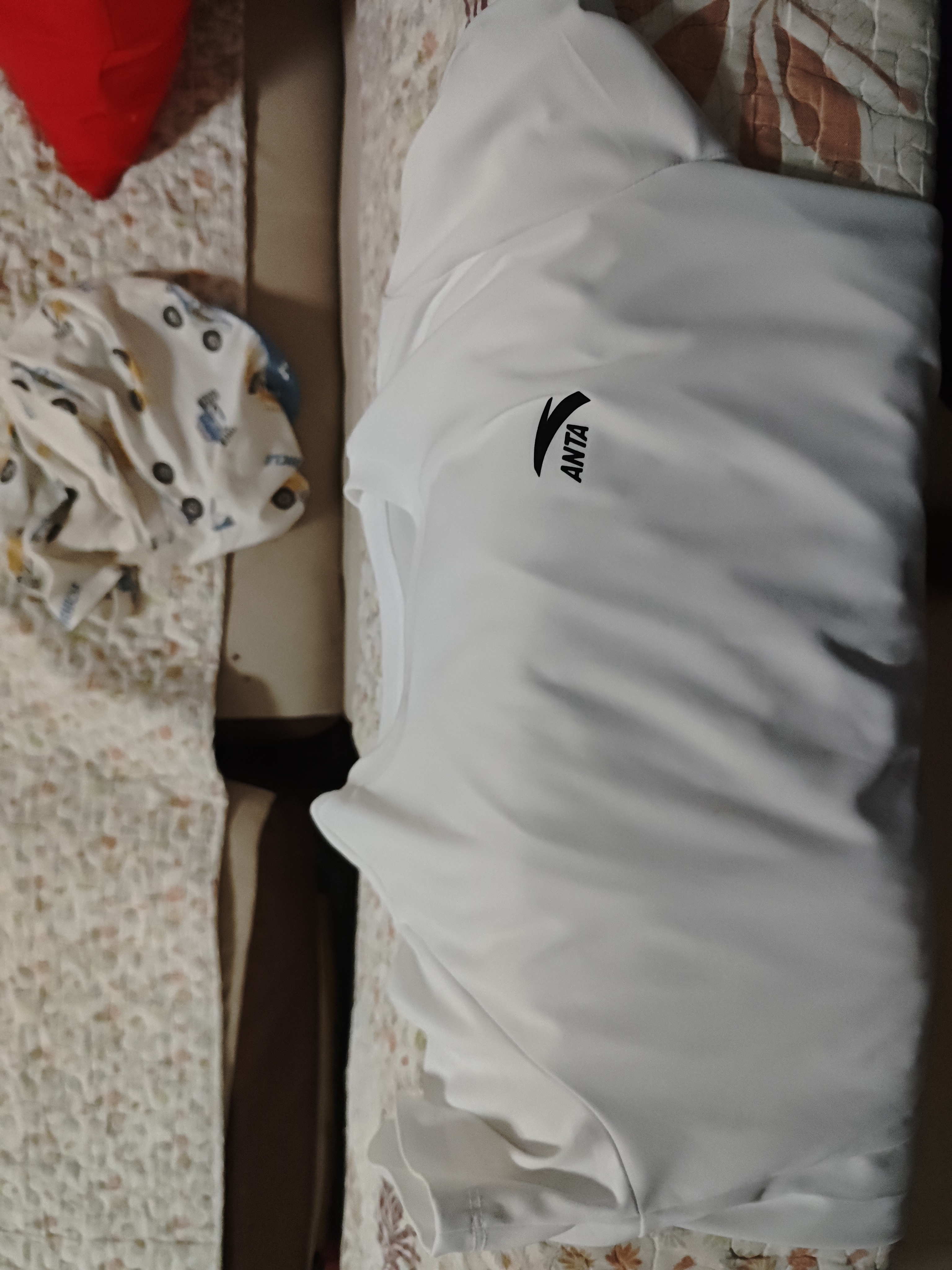 鸿星尔克（ERKE）童装男女童圆领短袖儿童夏季运动针织衫T恤正白150 实拍图