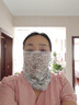新款夏天防晒透气网纱面罩女时尚全脸护颈脖套薄款小丝巾百搭围脖 【1条装】白底玫瑰 实拍图