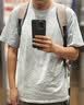 凡客诚品（VANCL）短袖男夏季男士t恤纯棉圆领宽松大码基础纯色半袖体恤 冰川蓝 XL 实拍图