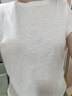 韩系冰丝竹节棉飞袖T恤女夏季新款遮肚子宽松洋气设计感圆领上衣 085-白色 2XL 130-145斤 实拍图