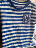 真维斯（Jeanswest）男童t恤短袖夏季新款儿童条纹海魂衫舒适夏装男孩夏天休闲上衣潮 蓝 J棒球运动 100 cm 实拍图
