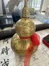 上善若水 铜葫芦摆件大号开口全铜葫芦玄关客厅家居装饰办公室开业工艺品 高22cm黄铜 实拍图