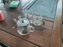 瓷牌茗茶具（cipaiming teaset） 透明玻璃茶具整套套装家用功夫茶壶茶杯会客泡茶器 透明八骏壶6个把杯+绿柄公杯 实拍图