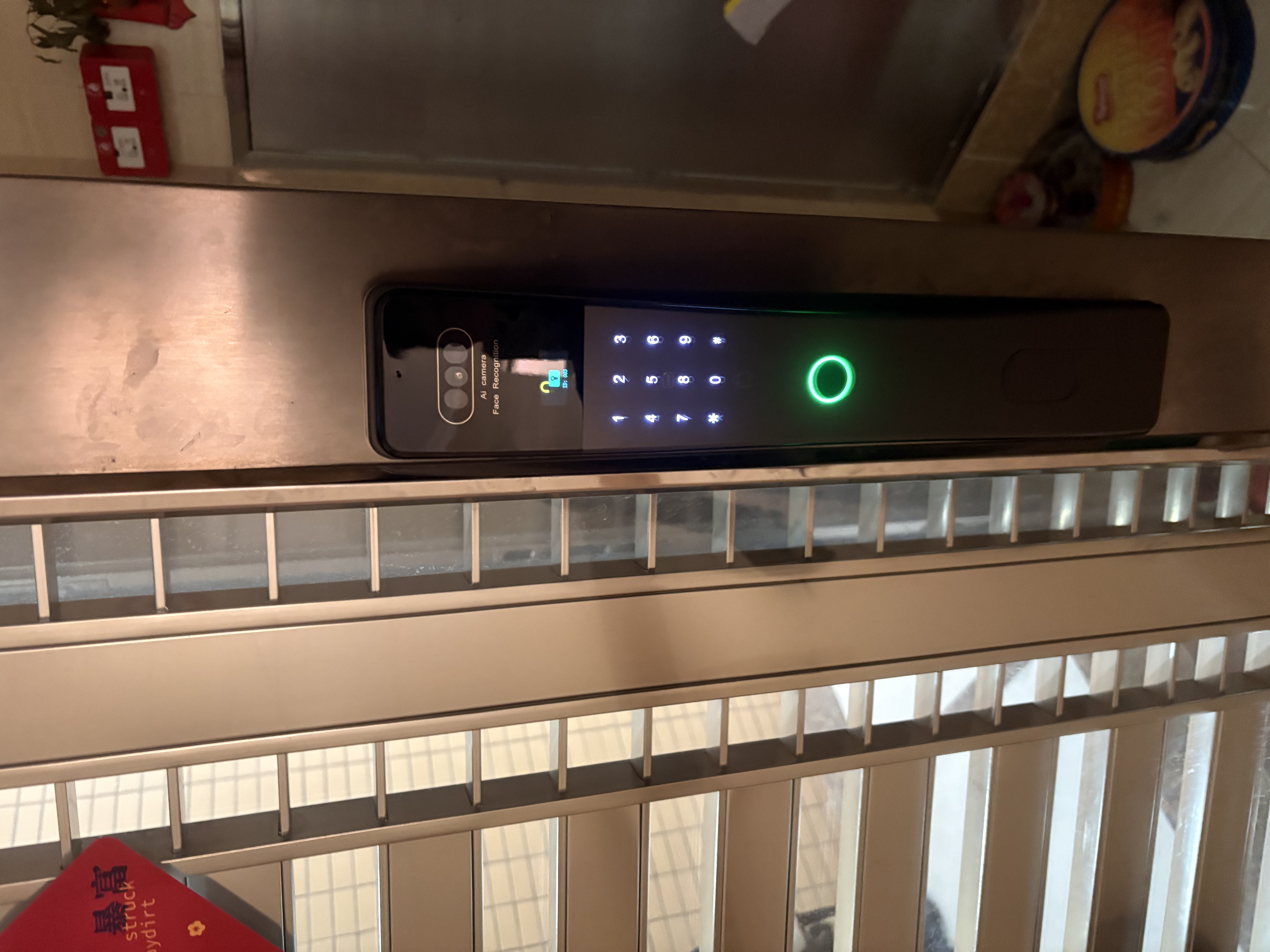 凯邦士智能门锁 指纹锁3D人脸识别锁密码锁 入户防盗门电子锁可视摄像头 人脸识别+3.5寸屏幕 可视猫眼+远程开锁（包拆装） 实拍图