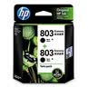 惠普（HP）803原装黑色双支装墨盒 适用hp deskjet 1111/1112/2131/2132/2621/2622打印机 实拍图