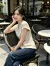 拉夏贝尔（La Chapelle）【超热卖】广州十三行品质夏季女士高端T恤上衣不规则V领衬衫 实拍图