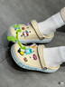 卡骆驰（CROCS）贝雅卡骆班洞洞鞋轻便耐磨一脚蹬休闲鞋女鞋时尚沙滩鞋|205089 冬日白/彩色-1LI(含智必星) 41 /42(260mm) 实拍图
