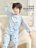 红豆儿童睡衣男女童家居服纯棉长袖长裤套装春夏套头空调服J3121 130 实拍图