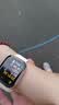 Apple/苹果 Watch S11 智能手表GPS+蜂窝款46毫米玫瑰金色铝金属表壳淡桃粉色运动型表带M/L MFDH4CH/B 实拍图
