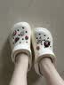 卡骆驰（CROCS）白鹿同款经典云朵洞洞鞋时尚百搭女鞋花园鞋|206750 白色-100(含智必星) 39 (250mm) 实拍图