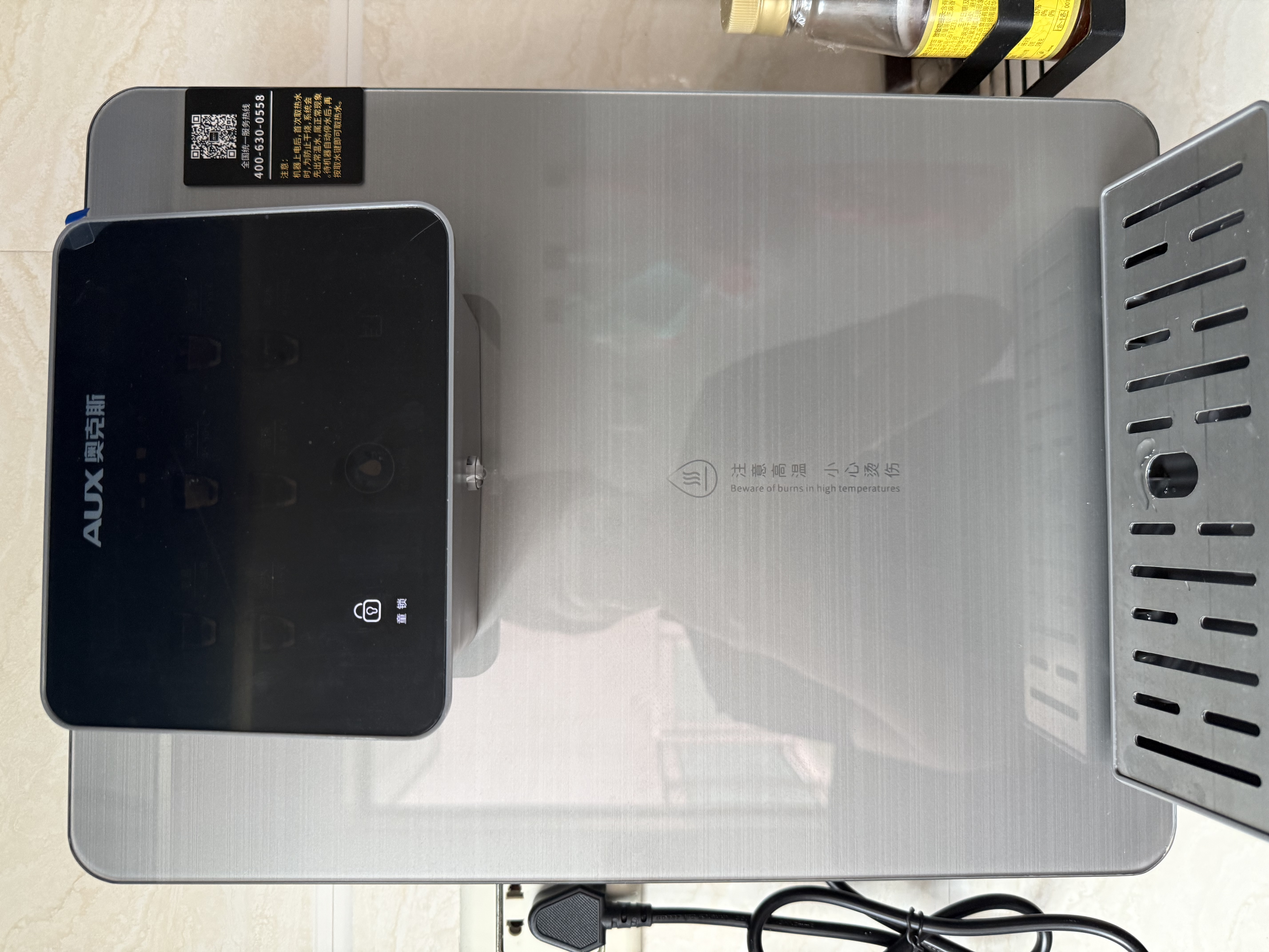 奥克斯（AUX）净水器母婴家用1200G流速0阻垢加热直饮一体机餐边柜壁挂式管线机厨下RO反渗透前置过滤全屋套装 冷热彩屏管线机+净水器+前置 实拍图