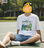 班尼路（Baleno）纯棉短袖男夏季潮流复古油画风青少年个性百搭上衣宽松重磅t恤男 实拍图