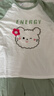 红豆居家（Hodohome）儿童睡衣女童夏季纯棉套头家居服中大童短袖短裤套装300薄荷绿160 实拍图