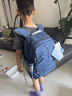 letopo乐同儿童书包小学生345年级减负护脊书包牛顿系列中童棕蓝色 实拍图