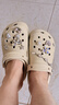 卡骆驰（CROCS）白鹿同款经典云朵洞洞鞋时尚百搭女鞋花园鞋|206750 骨白色-2Y2(含智必星) 35 (220mm) 实拍图