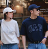 盖璞Gap男女装2026春季新款纯棉logo字母宽松短袖T恤百搭上衣 海军蓝 868224 L (175/96A)亚洲尺码 实拍图