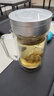 富光双层玻璃杯商务泡茶杯子大容量耐热办公水杯过滤带把银色320ml 实拍图