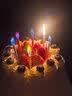 欧妮姿生日场景布置女孩生日道具氛围男孩派对装饰生日快乐彩色火焰蜡烛 实拍图
