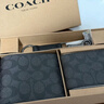 蔻驰（COACH）【品牌直供】男士短款钱包卡夹钥匙扣礼盒灰黑色CW344礼物 实拍图