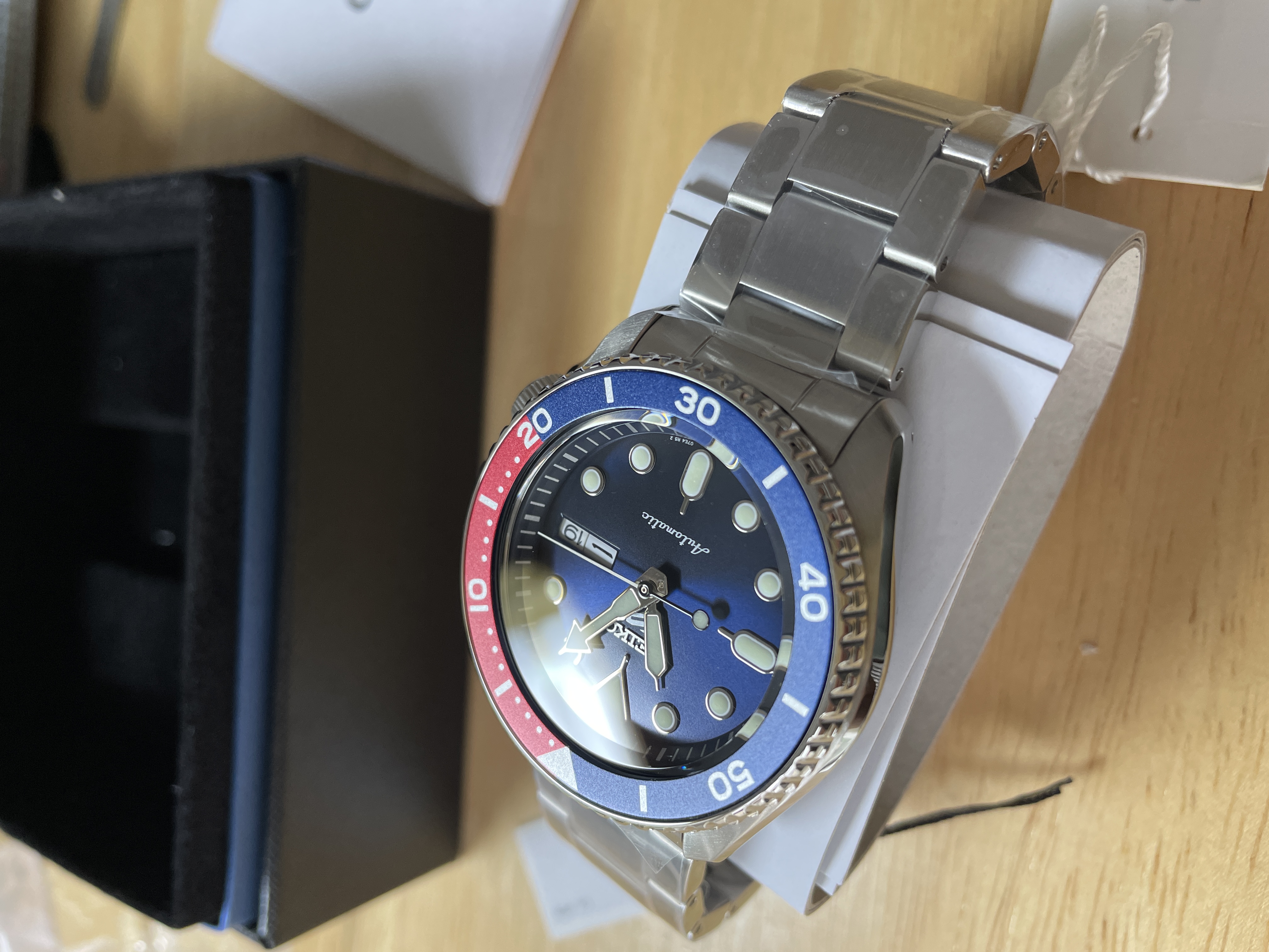 精工（SEIKO）5号系列深海可乐圈100米防水运动机械腕表【礼物】SRPD53K1 实拍图