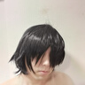 斯贝丝狼尾假发男士短发造型夏季日系中分武士头假发套男生鲻鱼头全头套 自然黑送发网发卡 长发 实拍图