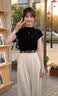 欧迪惠（Oudihui）休闲裤女穿搭一整套2026新款夏季显瘦短袖衣服阔腿工装裤子女套装 上衣+裤子【配腰带】 M 【建议98-110斤】 实拍图
