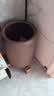 壶之歌 宜兴特大号紫砂茶叶罐原矿紫泥大码普洱茶缸粗陶密封通用存茶罐茶缸定制 32饼【时来运转】+实木底座 实拍图