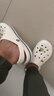 CROCS卡骆驰贝雅卡骆班洞洞鞋轻便耐磨拖鞋一脚蹬休闲鞋|205089 白/深蓝-126（含智必星） 44 (280mm) 实拍图