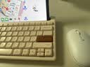 B.O.W 航世 K150 ipad蓝牙键盘鼠标套装pro带卡槽办公键鼠 男女生适用安卓ipad平板笔记本电脑无线键鼠 奶咖色【三蓝牙键盘+白鼠标】丨支持多设备连接 实拍图