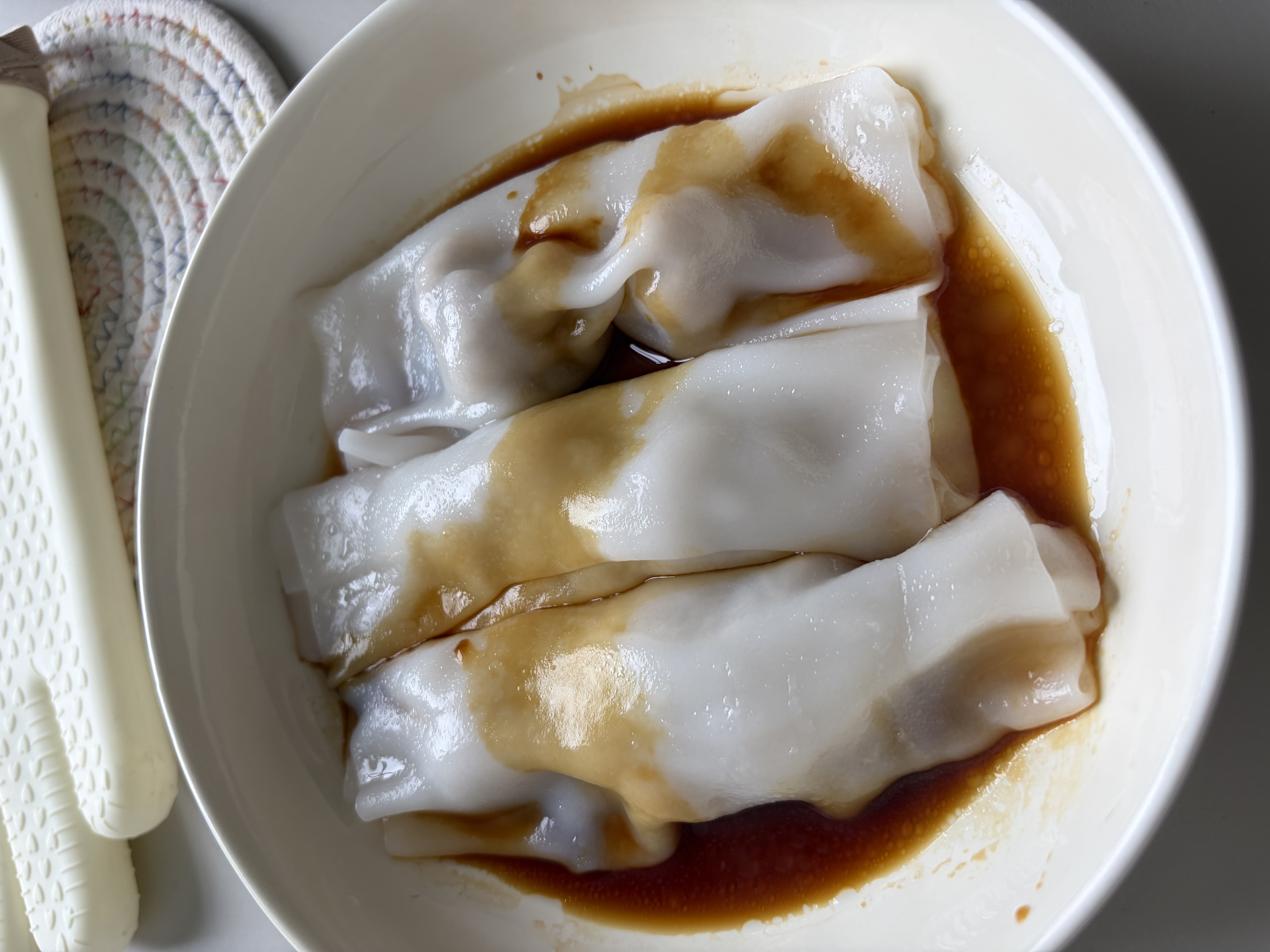 广州酒家猪肉肠粉185g 3条 速冻拉肠儿童早餐半成品广式点心早茶生鲜速食 实拍图
