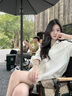 拉夏贝尔百搭长袖衬衫女夏2026薄款高级感宽松显瘦衬衣防晒上衣 白色 2XL 实拍图