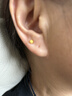 周六福磨砂小金珠黄金耳钉女足金七夕礼物计价AA091138 一对 约1.12g 实拍图