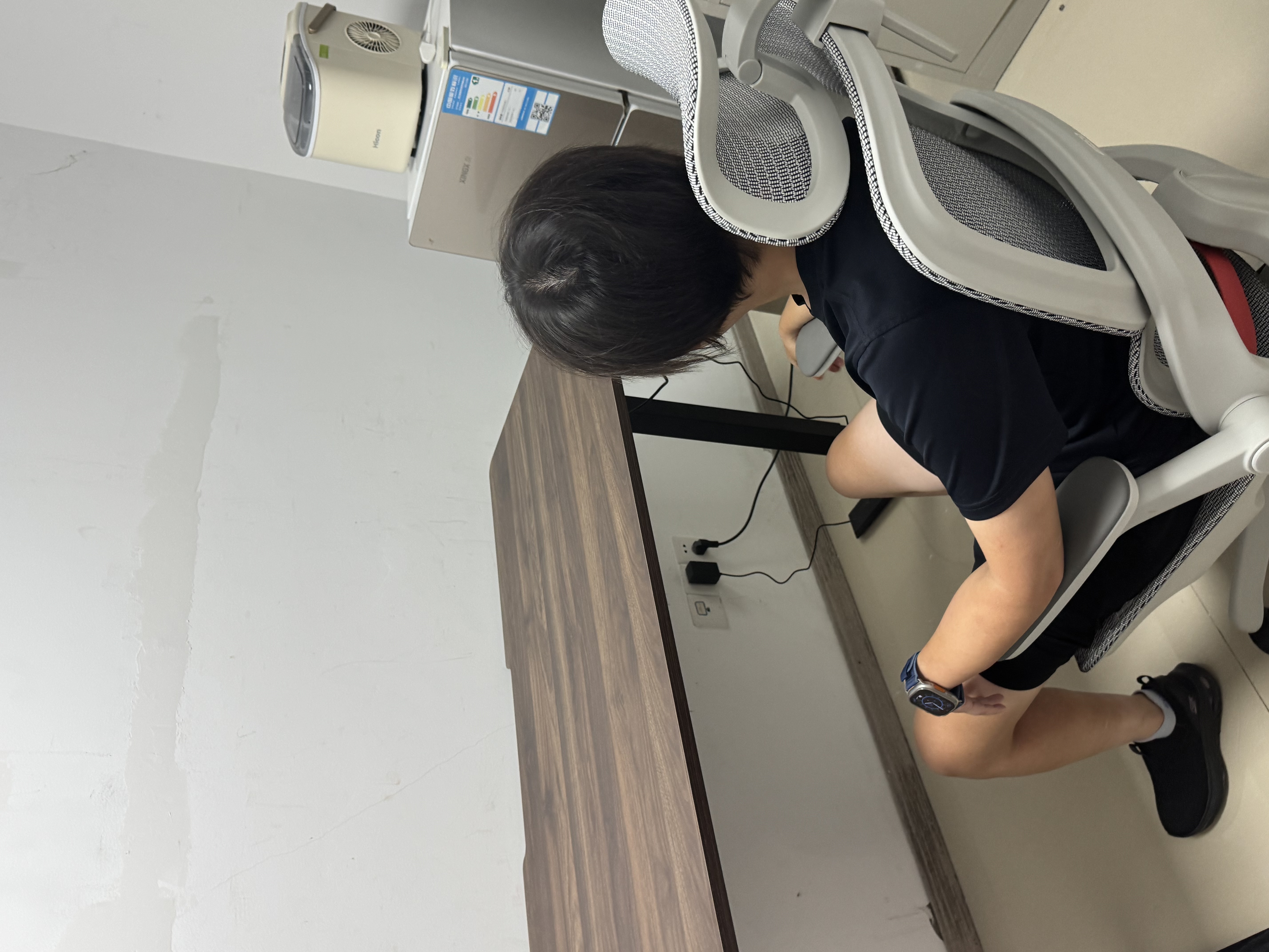 西昊桌椅套装B100PRO+D03 人体工学椅办公椅电脑椅 电动升降桌电脑桌 实拍图