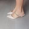 CHARLES&KEITH亮钻一字带尖头高跟穆勒拖鞋生日礼物送女友CK1-60920353 Cream奶白色 37 实拍图