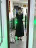 FOX.G黑色连衣裙女秋冬裙子女装2026春秋新款长裙小个子女裙秋季穿 黑色方领收腰长袖连衣裙 M 【建议95斤以内】 实拍图