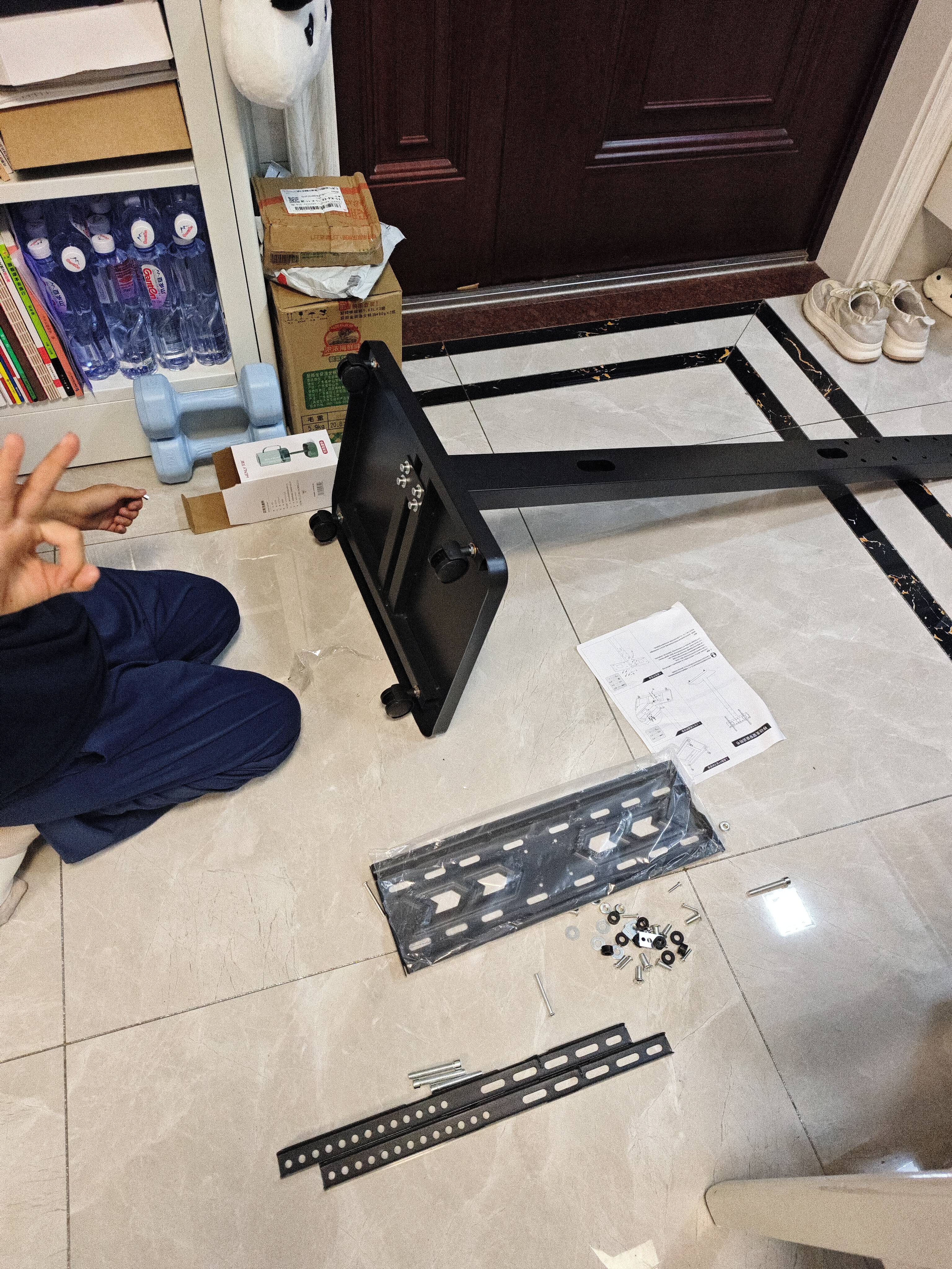 星凯仕电视机支架可移动落地旋转推车显示器直播投屏会议通用电视挂架适用于酷开创维JAV海信TCL等架子 黑【26-55英寸】横屏或竖屏安装-无旋转 热销版 实拍图