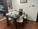 狄普法式复古加厚岩板实木餐桌椅组合家用餐厅中古风家具长桌子DP888 复古色【岩板款1.4m】实木大板餐桌 单桌 实拍图