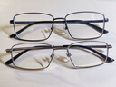依视路（ESSILOR） 钻晶系列高清耐磨防蓝光近视超薄镜片专业配度数眼镜架男女镜框 钛+金属-全框-4023BK-黑色 镜框+依视路膜岩高清1.60现片 实拍图