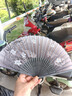宣纸扇清冷汉服扇子古风折扇旗袍女扇小巧中国风素雅仙气流苏超仙飘带 中国风折叠扇子-荷花-1把 实拍图