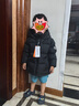 保姆鹅 儿童羽绒服宝宝短款加厚白鸭绒外套男童女童保暖防风冬[NG2637] 黑 120 实拍图