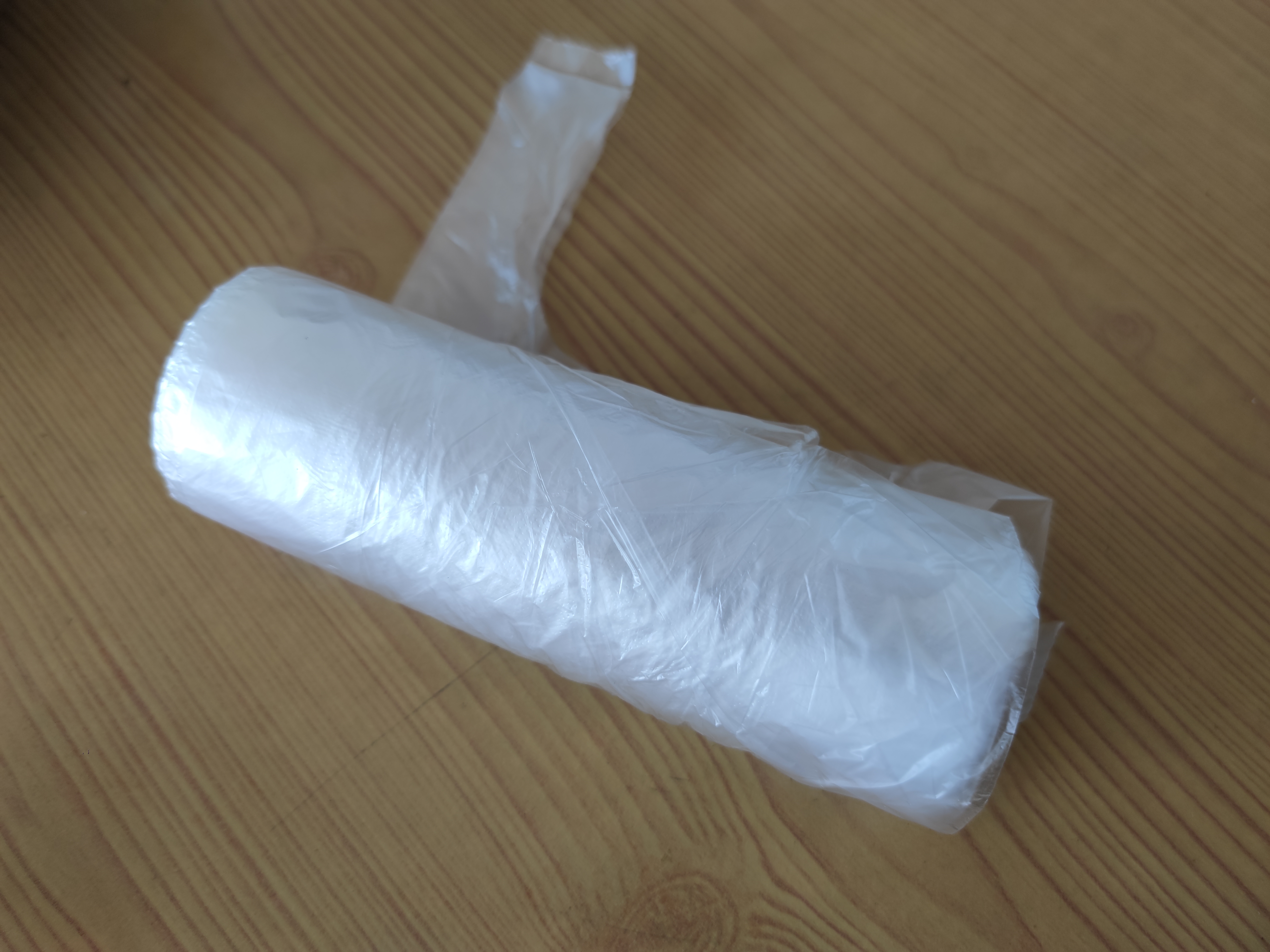 妙洁 背心式保鲜袋食品袋 可提携易打结 中号 2卷组合装 400只装 实拍图
