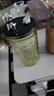 玻璃吸管水杯新款高颜值小熊吸管杯办公室家用钻石杯可爱创意杯子 钻石小熊【绿色】 330ml 实拍图
