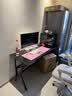 奥伦福特  电脑桌台式家用电竞游戏桌办公书桌简约书房写字桌子 碳纤维纹路单桌-140*60 升级款电竞桌 实拍图