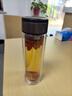 【京东物流配送】高硼硅双层玻璃杯大容量泡茶杯水杯子茶水分离杯 【双层加厚】茶杯350ml1只 实拍图