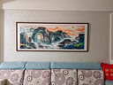 良木旭日东升山水画靠山图适合客厅东墙的挂画办公室挂画沙发背景墙画 E-泰山日出·旭日东升 120*40cm/高清微喷 雅致红木色直角实木框+油画布+有机玻璃 实拍图