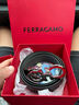 菲拉格慕（Ferragamo）腰带男士商务双面板扣皮带牛皮 3.5CM宽 送男友父亲节礼物礼盒装 黑啡双面/银扣679710 686671 实拍图
