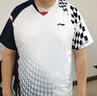 李宁（LI-NING）羽毛球服短袖套装夏季凉爽排球乒乓球打比赛运动服时尚专业透气 男子/白色上衣/黑色短裤 套装 L 实拍图
