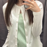 优衣库提花罗纹开衫/长袖女装修身内搭打底484939 491115 484939/00白色 M 实拍图