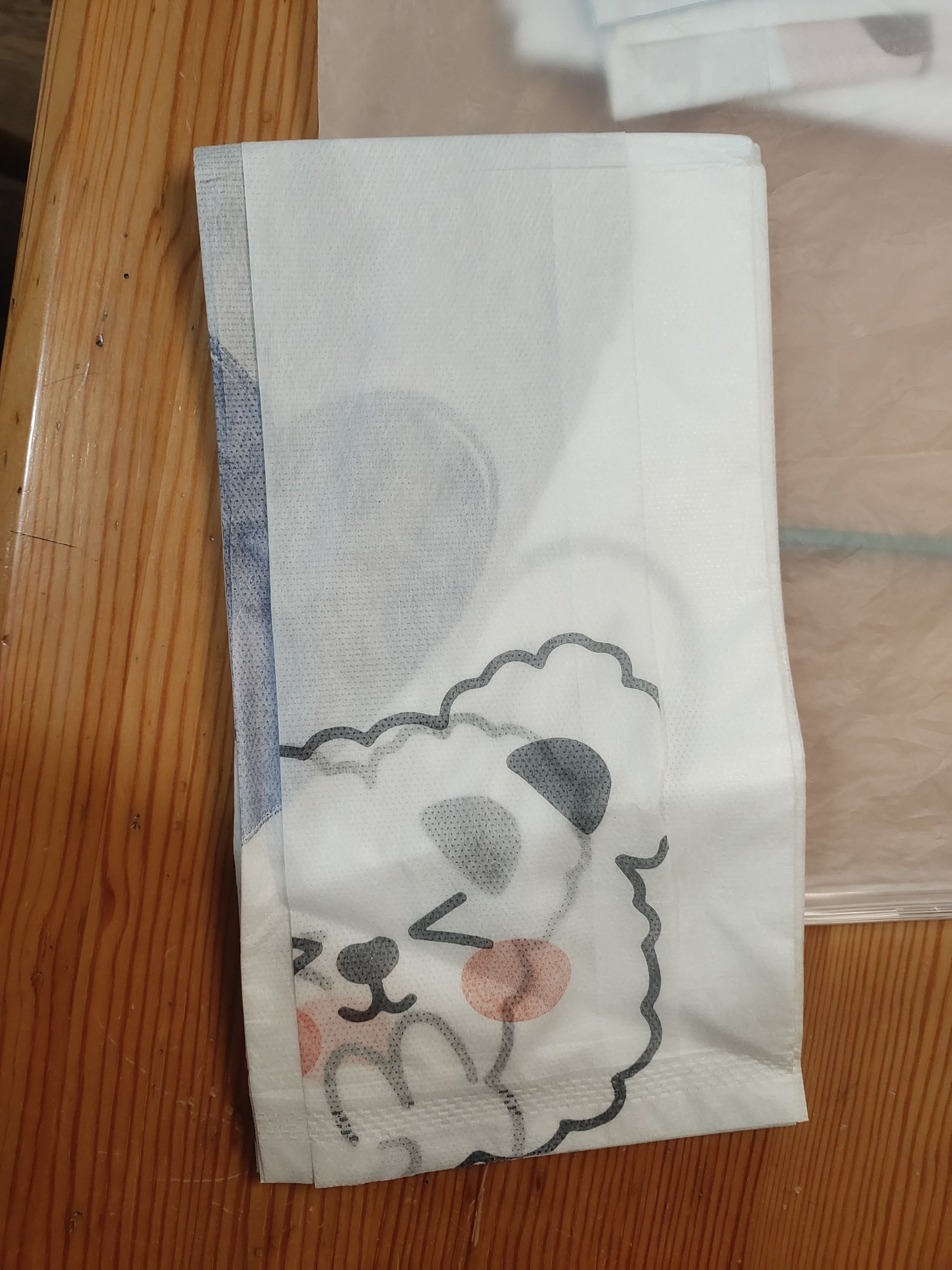 猫人一次性三件套床单枕套被罩火车卧铺加大加厚隔脏免洗Happy熊3件装 实拍图
